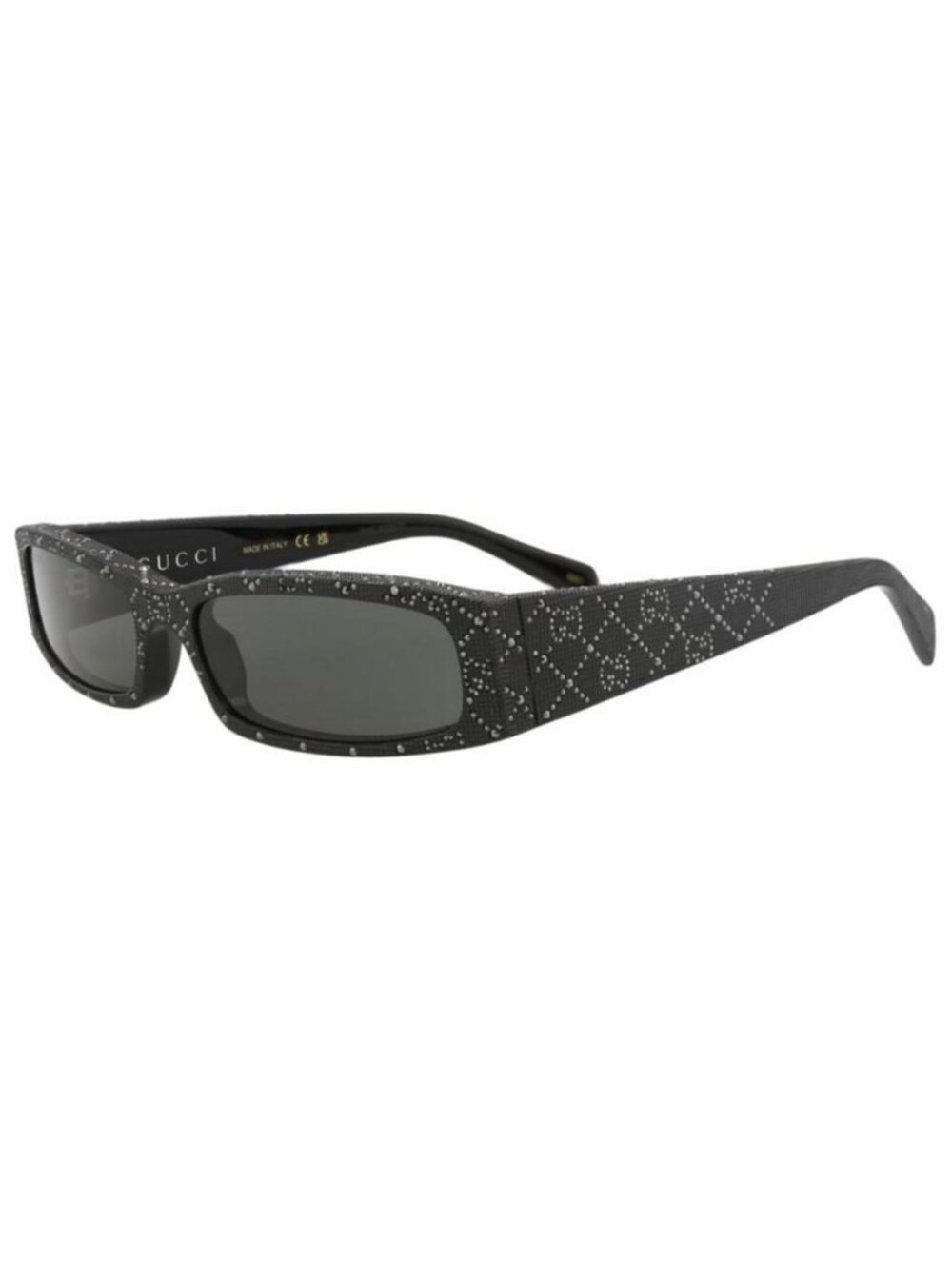 New Gucci Mens Square/Rectangle Black Black Grey Fashion Designer Sunglasses